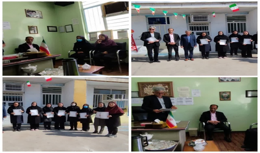 تقدیر رئیس اداره منابع طبیعی و آبخیزداری مسجدسلیمان از دانش آموزان مدرسه گلزار دانش