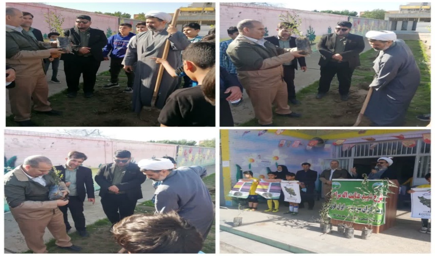 آموزش کاشت نهال به دانش‌آموزان مدرسه تزکیه اهواز انجام شد