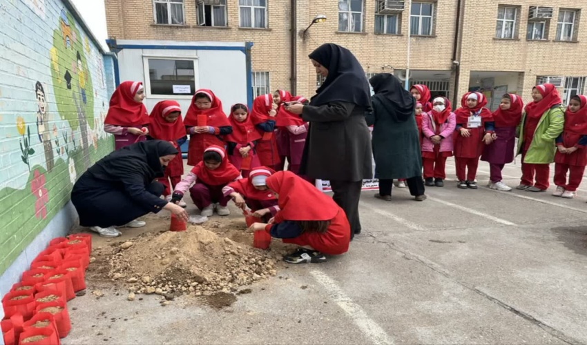 برگزاری کلاس کاشت نهال در مسجد سلیمان