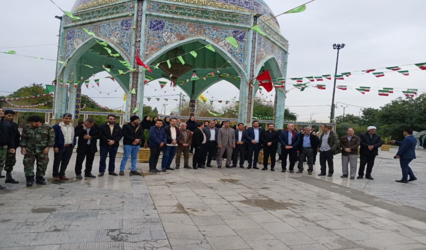 تجدید میثاق رئیس اداره منابع طبیعی و آبخیزداری اندیمشک با شهدای گمنام این شهرستان